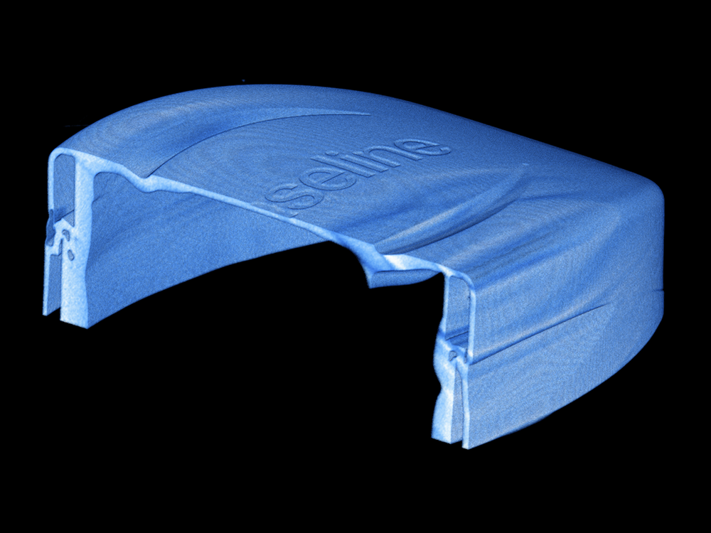 CT scan of closure and cap assembly