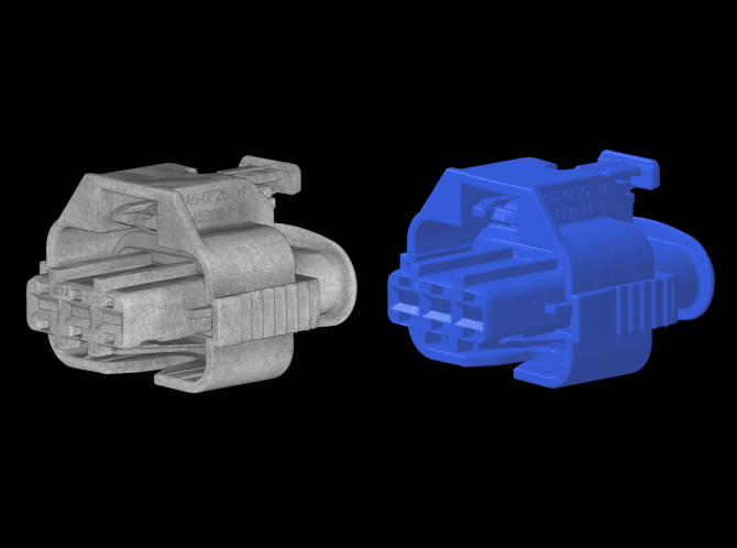 CT scan of a personal care device internals