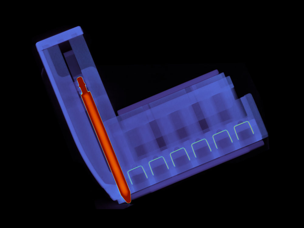 CT scan of pump dispenser internals