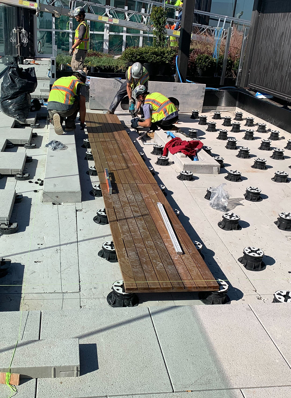 Ironwoods Deck Tiles on Prime Pedestals
