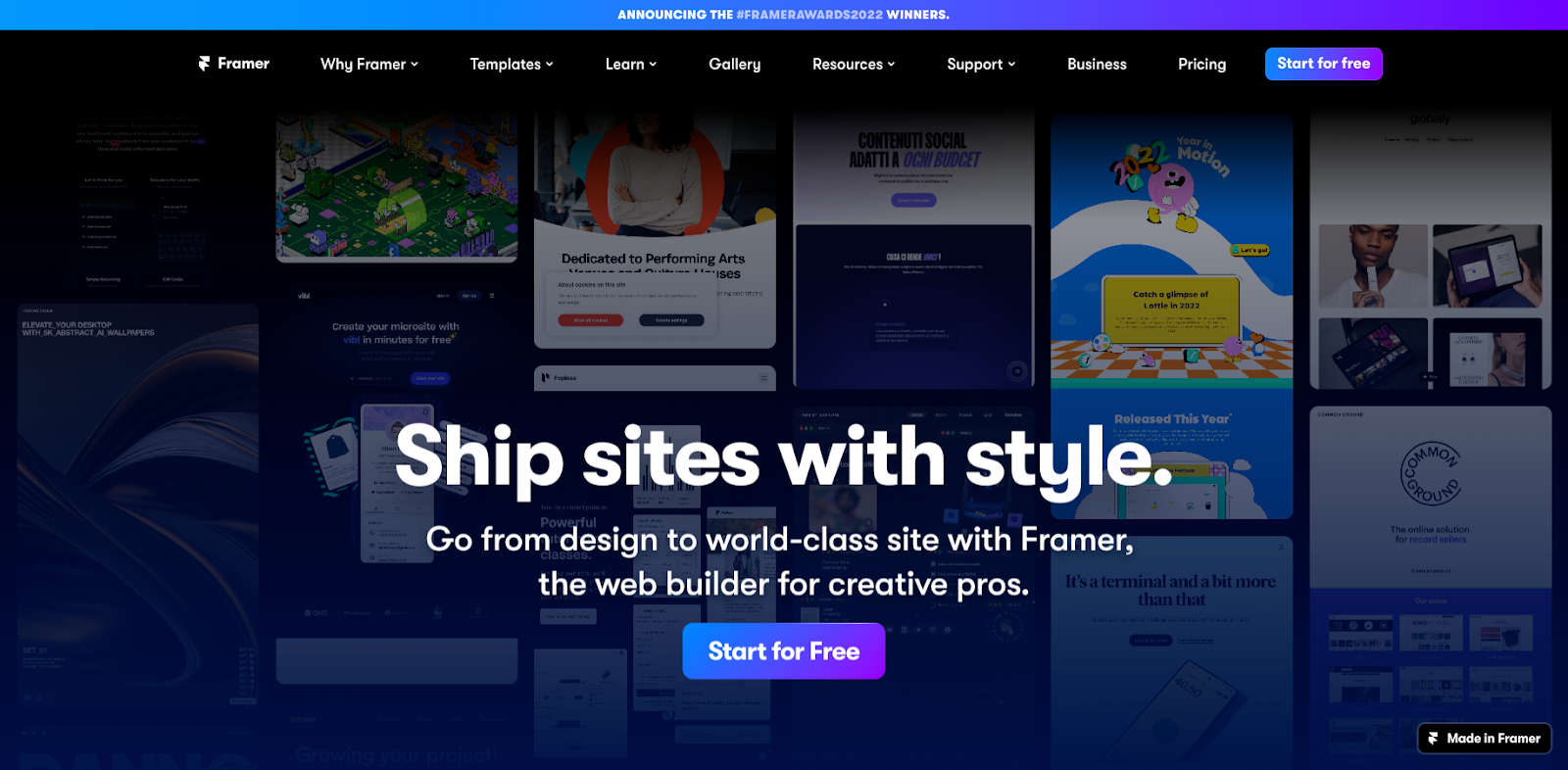 Framer is a no code platform you can use to build websites