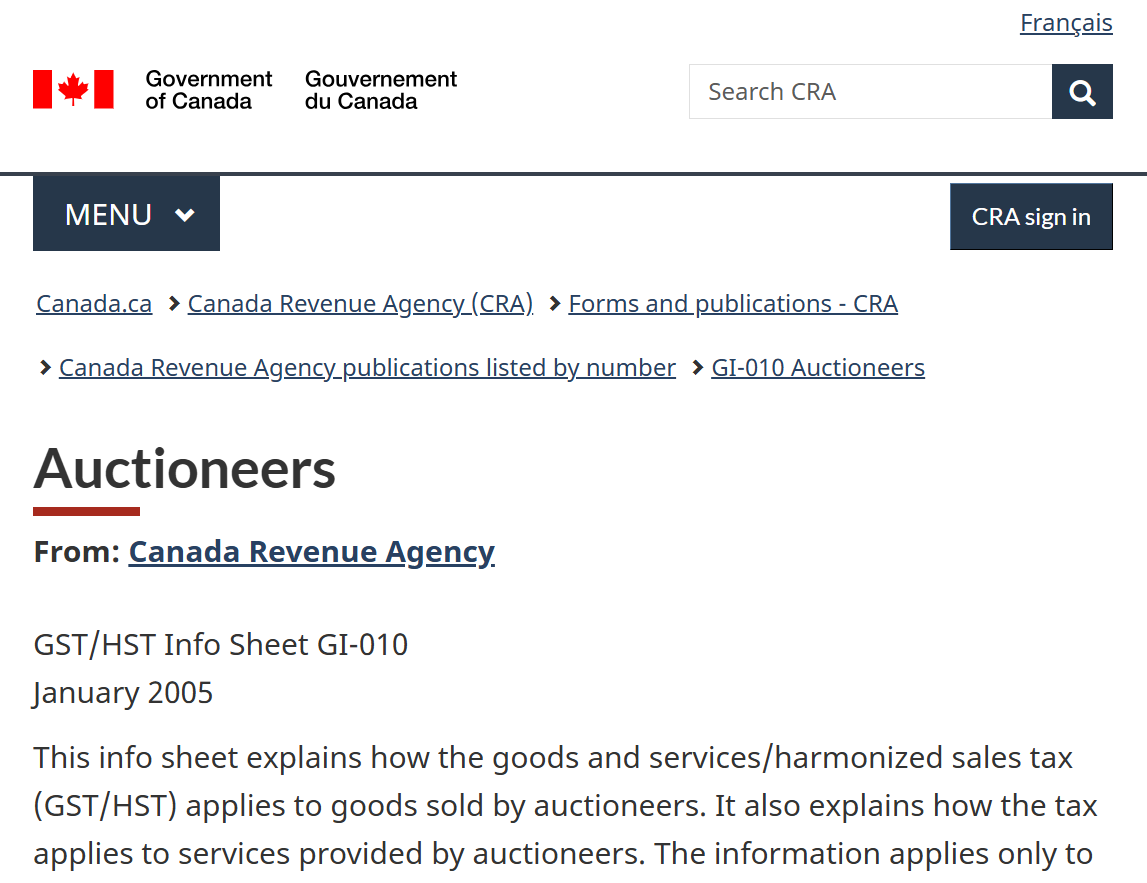 Do I Have to Pay HST When I Buy from an Auction in Canada?