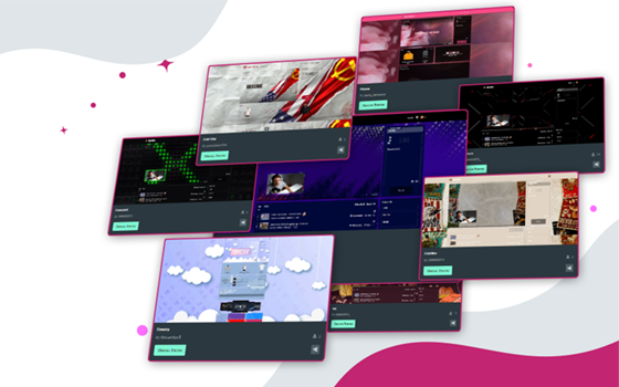 Mashup of screenshots of custom tip page designs