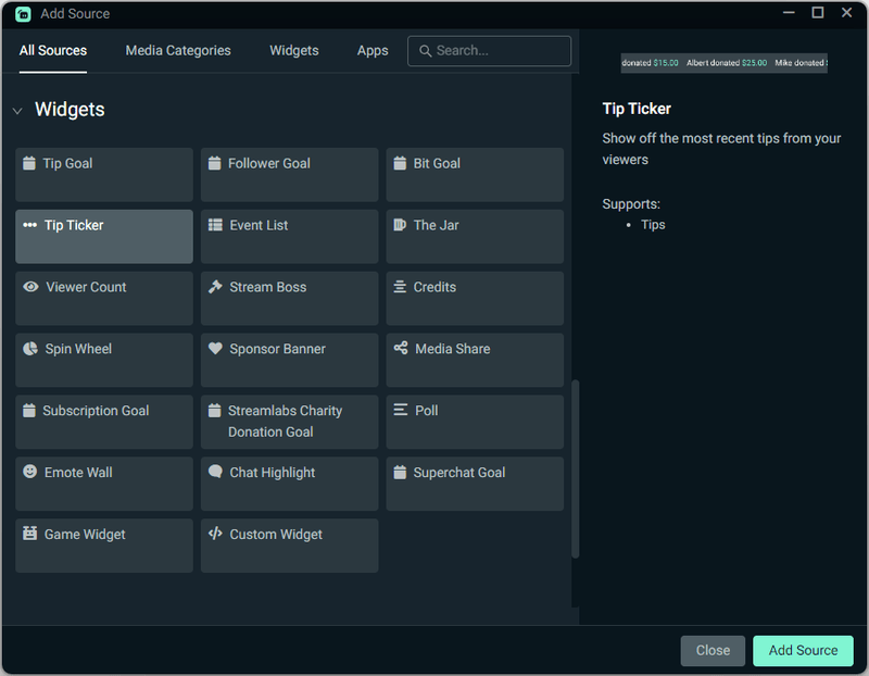 Tip Ticker Widget: Highlight Your Supporters on Stream | Streamlabs