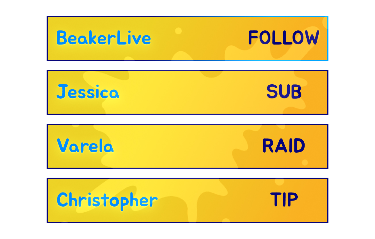 Event list interactions