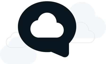 Cloud in a chat icon
