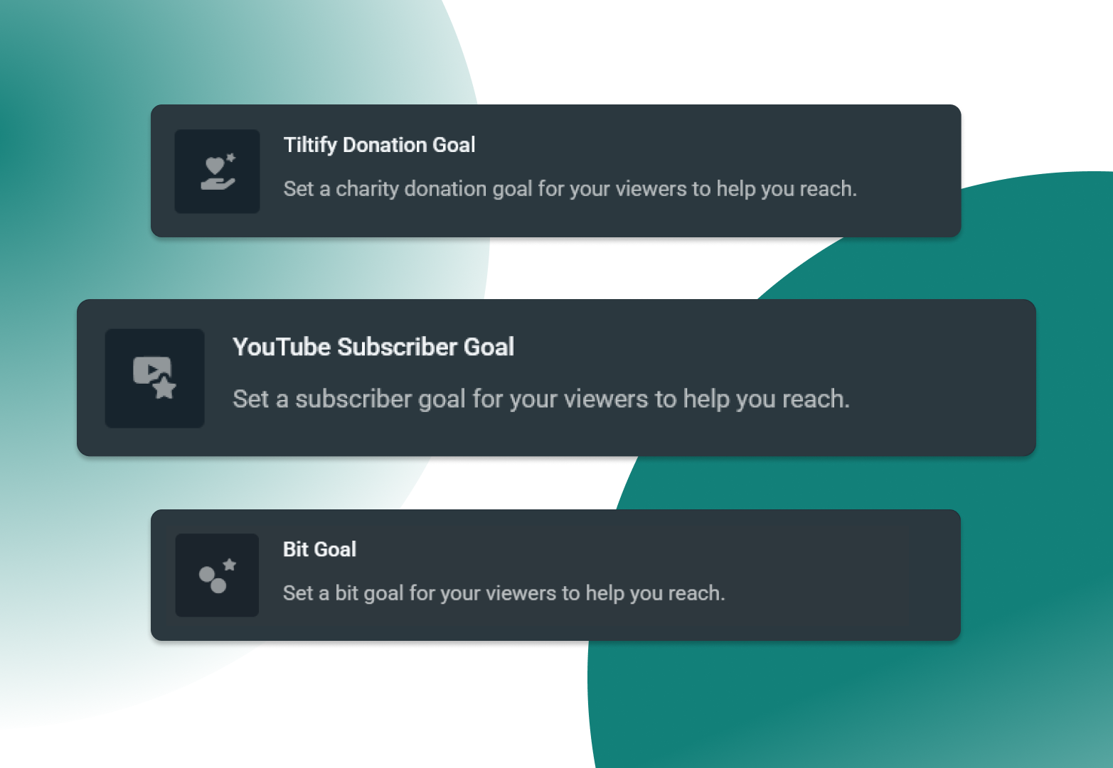 Streamlabs Platform Goals widgets