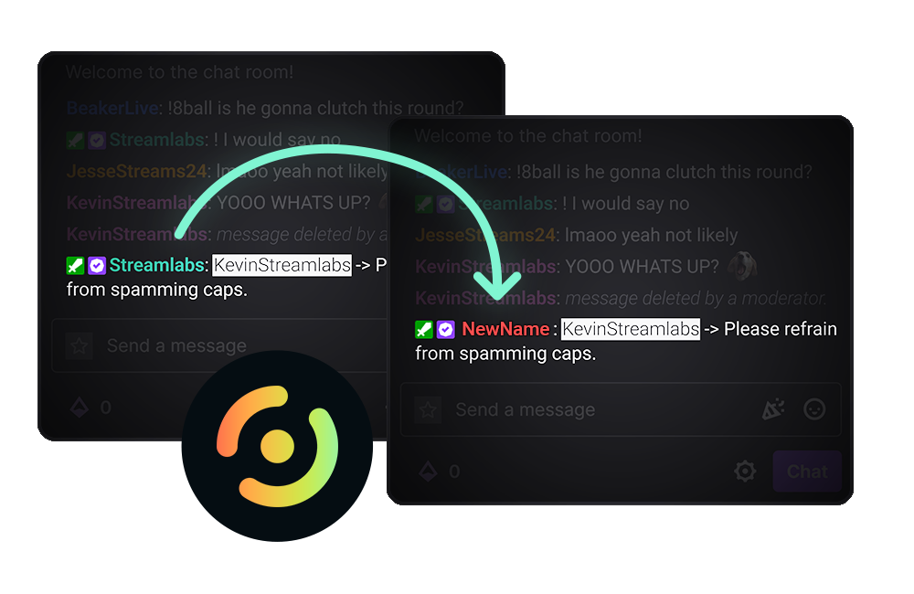 Cloudbot name changing with Streamlabs Ultra logo