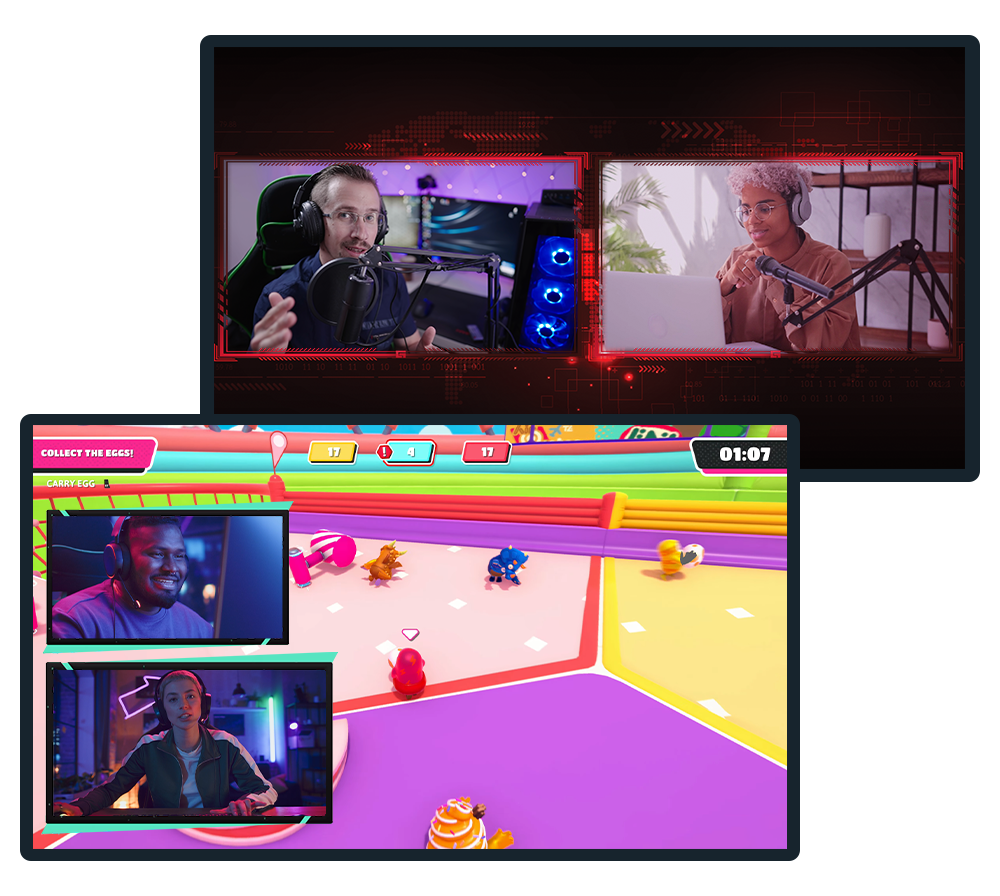 Two overlays with two streamers using Collab Cam