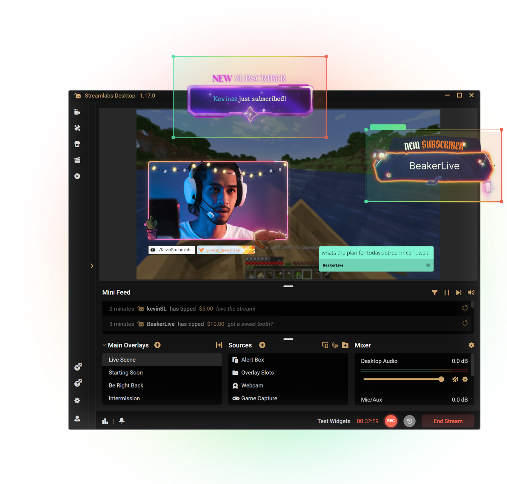 Streamlabs Desktop with Ultra features like alert themes