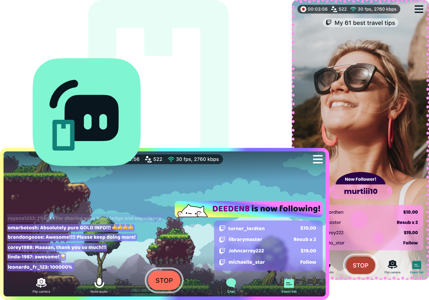 Horizontal and vertical mobile streams with Streamlabs Mobile
