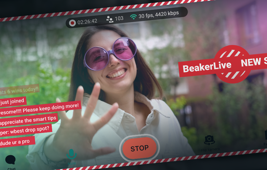 Mobile streamer in horizontal view