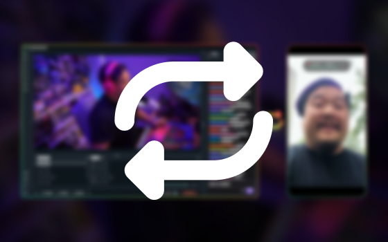 A visual representation of stream shift swapping a stream from desktop to mobile and vice versa.