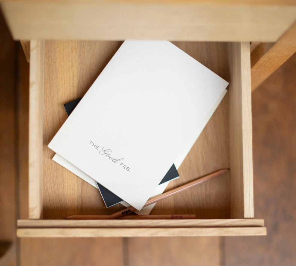 carnet personnalisé en tissu avec logo pour entreprise made in france