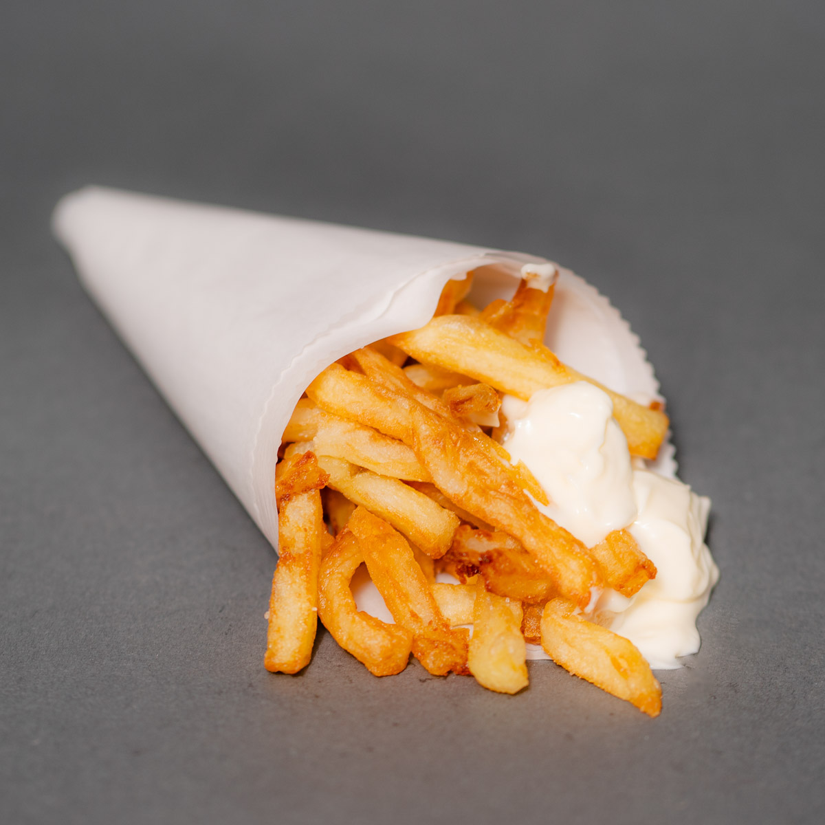 french fries and mayonaise