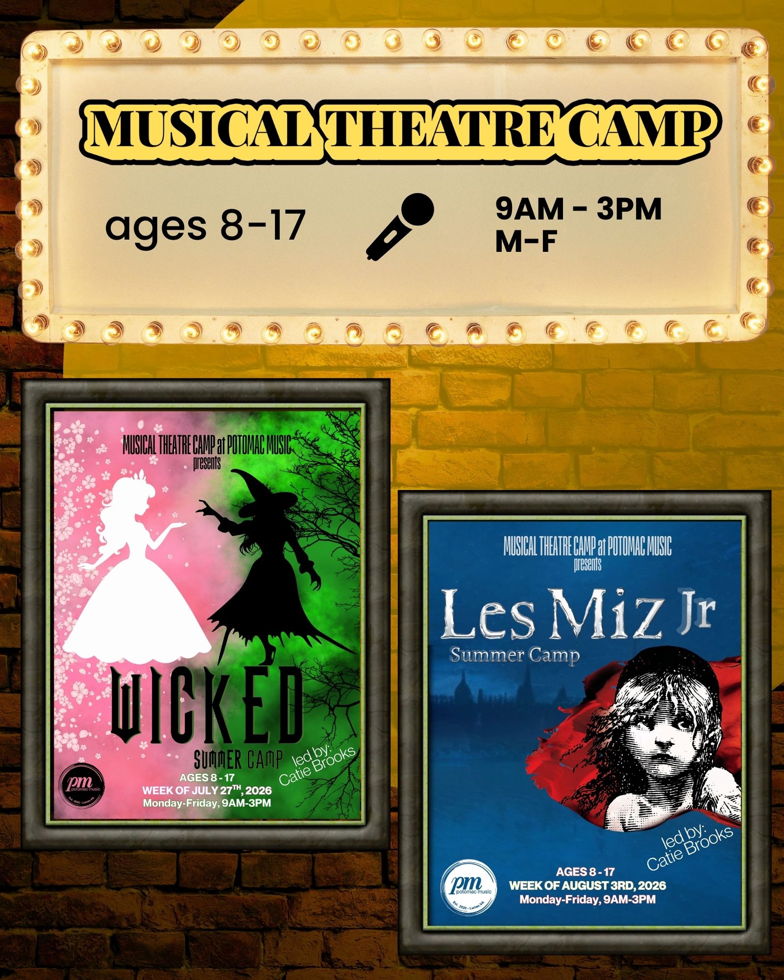 Musical Theatre Camp at Potomac Music at Workhouse Arts Center in Lorton, VA