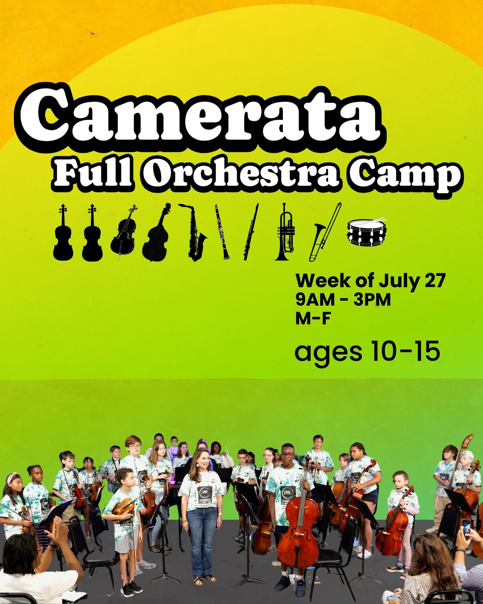 Camerata Full Orchestra Camp at Potomac Music at Workhouse Arts Center in Lorton, VA