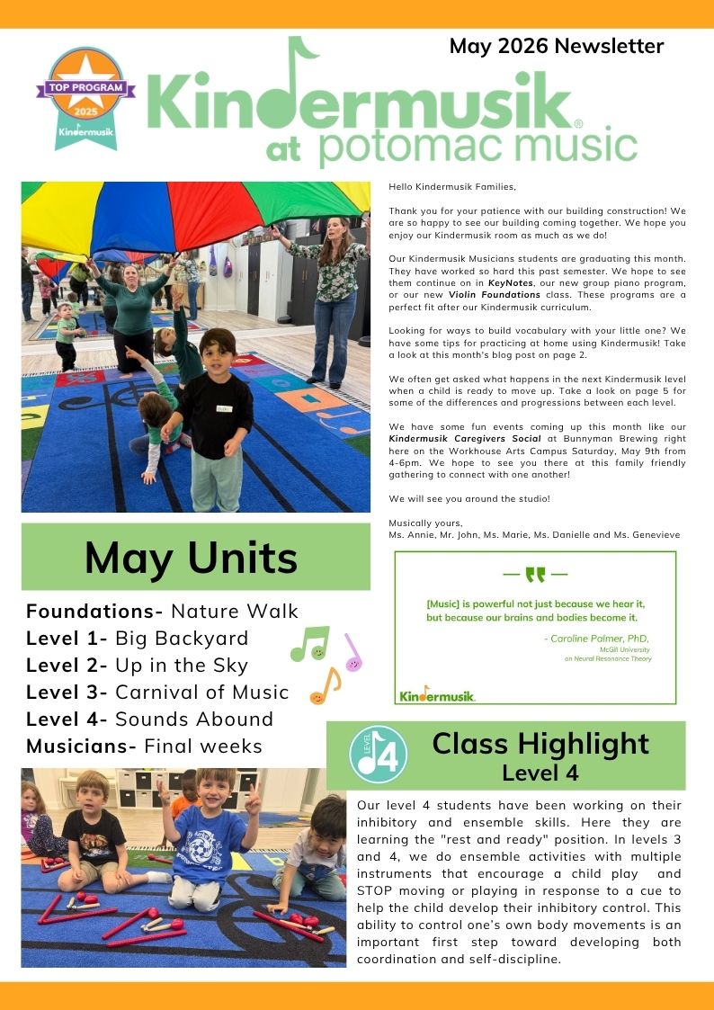Kindermusik Newsletter Page 1