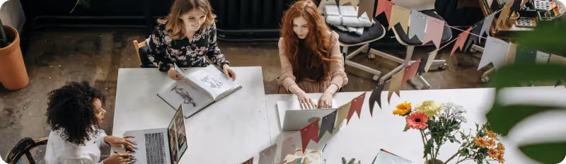 Team collaborating on influencer marketing strategy