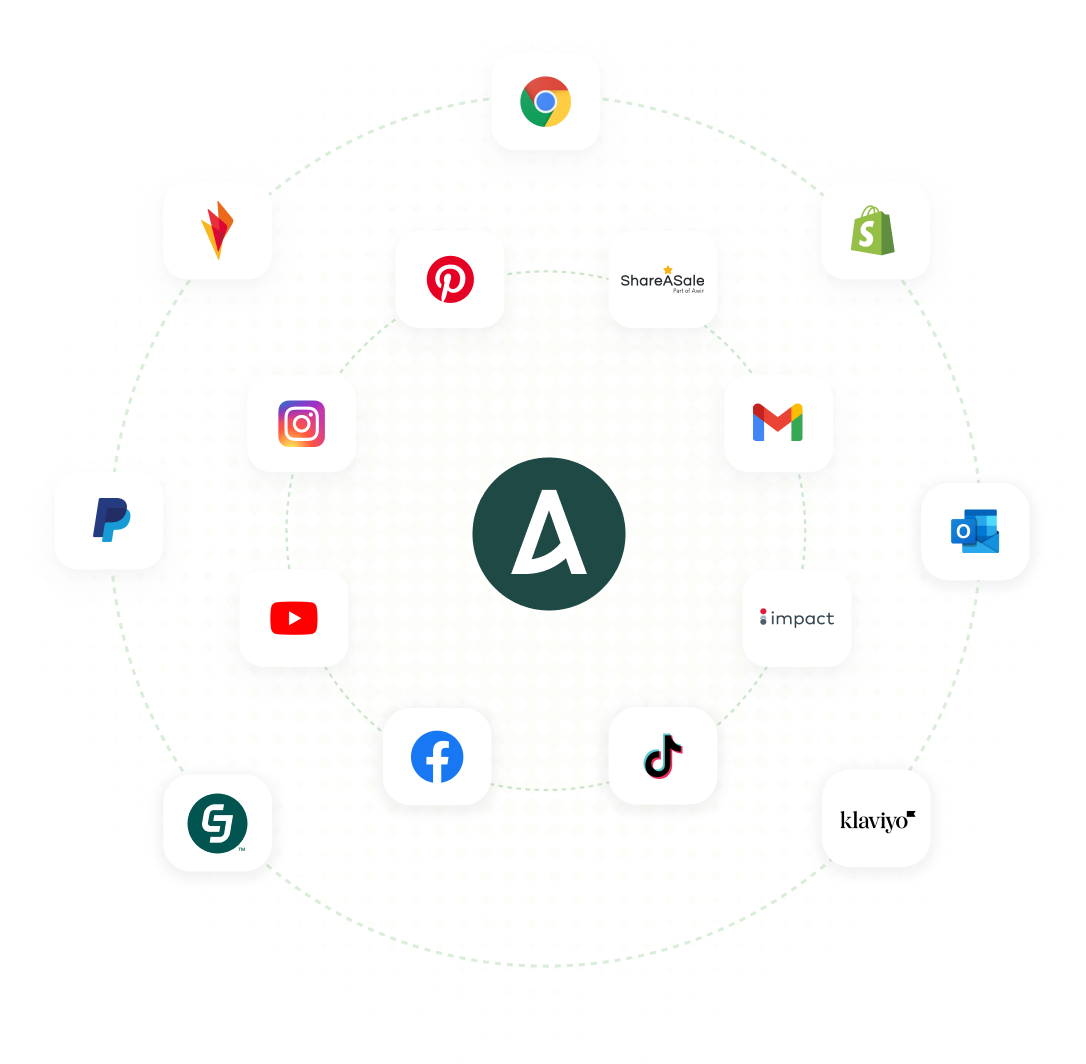 Aspire logo in the center, surrounded by partner and platform logos representing available integrations