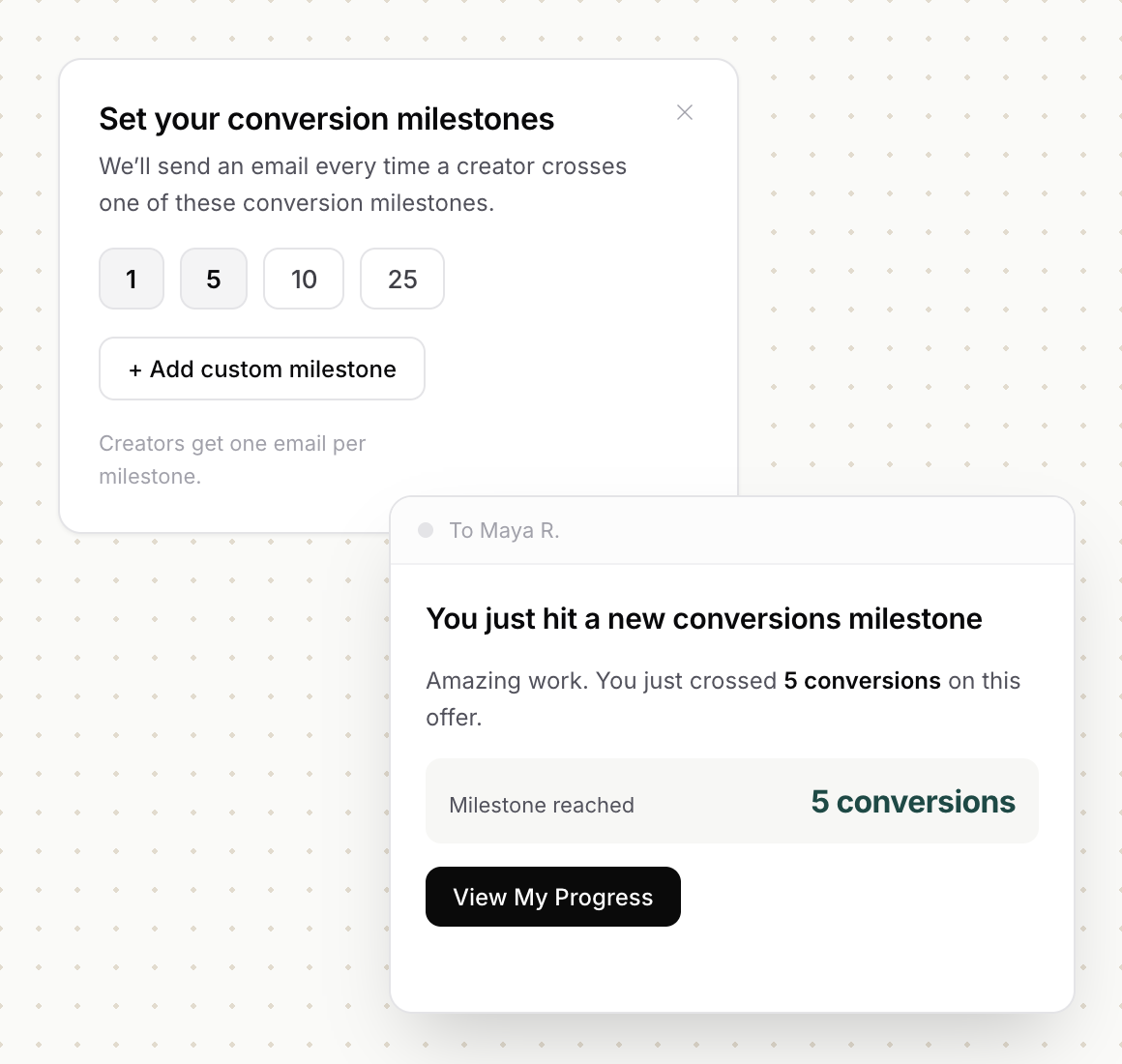 Conversion Milestone Reached