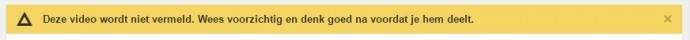 YouTube waarschuwing