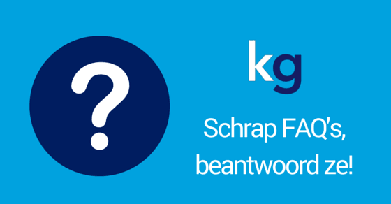 Schrap FAQ's, beantwoord ze