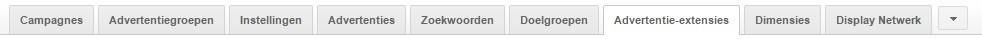 advertentie extensie balk