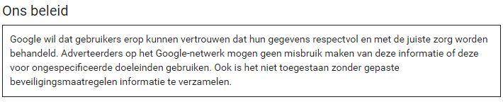 afbeelding beleid google