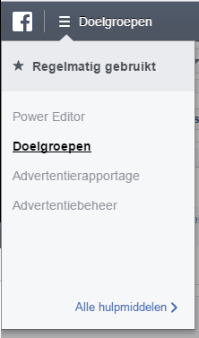 doelgroep menu