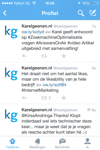 twitter op mobiel