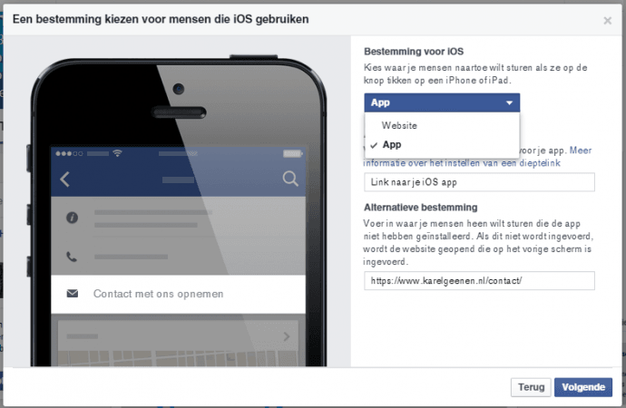 Facebook button iOS