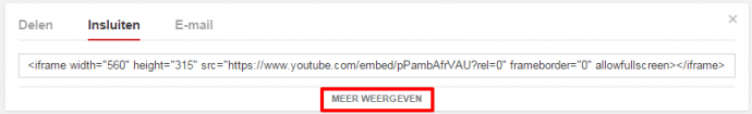 Tip Youtube meer weergeven