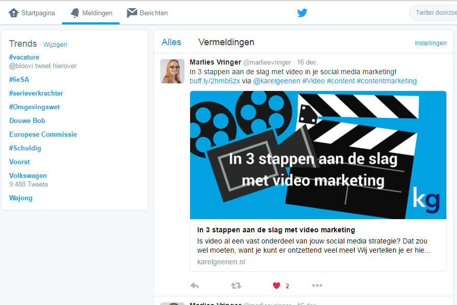 twitter vermeldingen screenshot