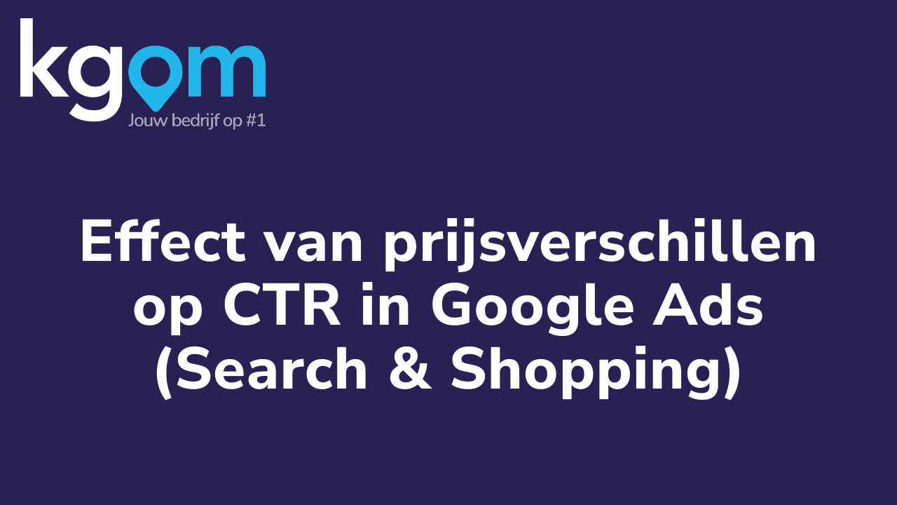 Effect van prijsverschillen op CTR in Google Ads (Search & Shopping)