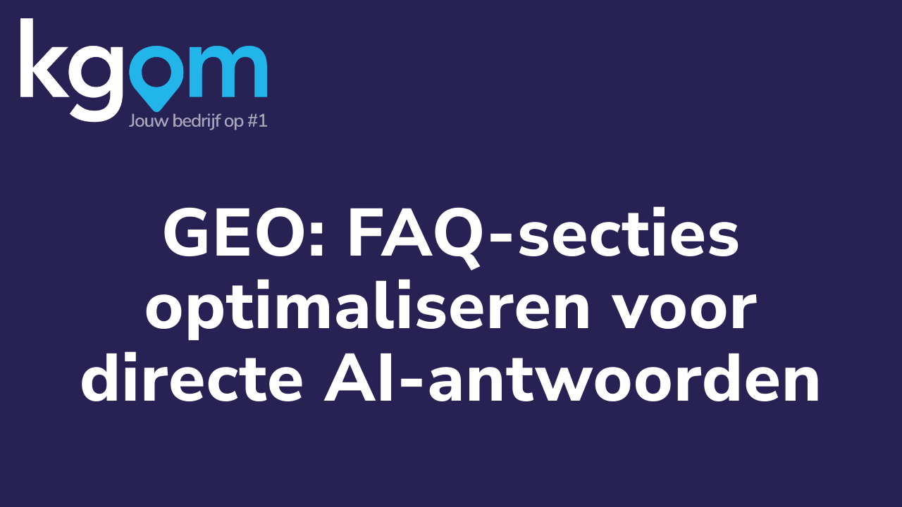 GEO: FAQ-secties optimaliseren voor directe AI-antwoorden