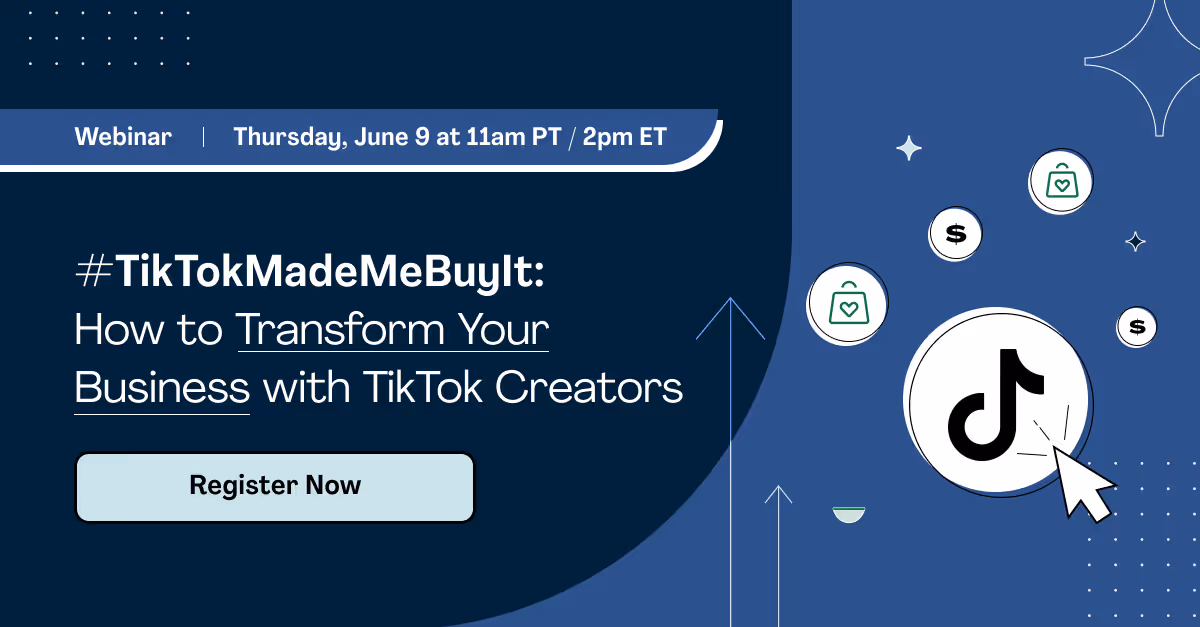 Webinar Header - The popularity of the hashtag #TikTokMadeMeBuyIt