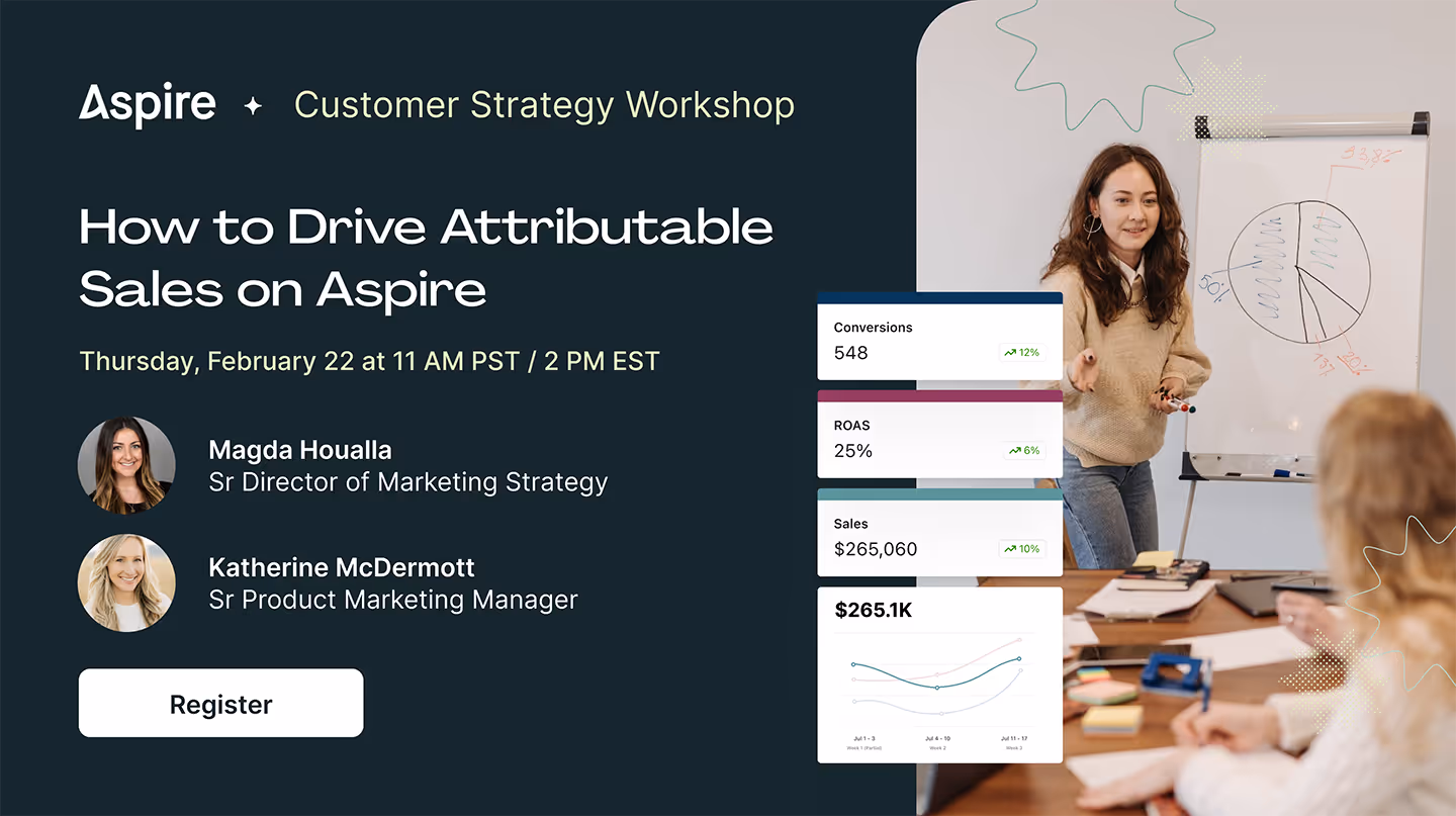 Customer Strategy Workshop: How to Drive Attributable Sales on Aspire 🤑