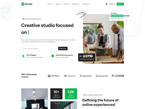 technology and corporate bootstrap theme