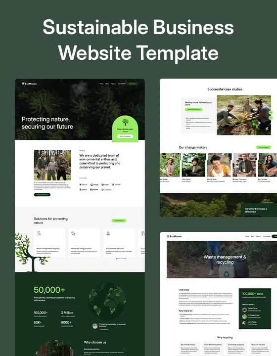 sustainable bussiness website template