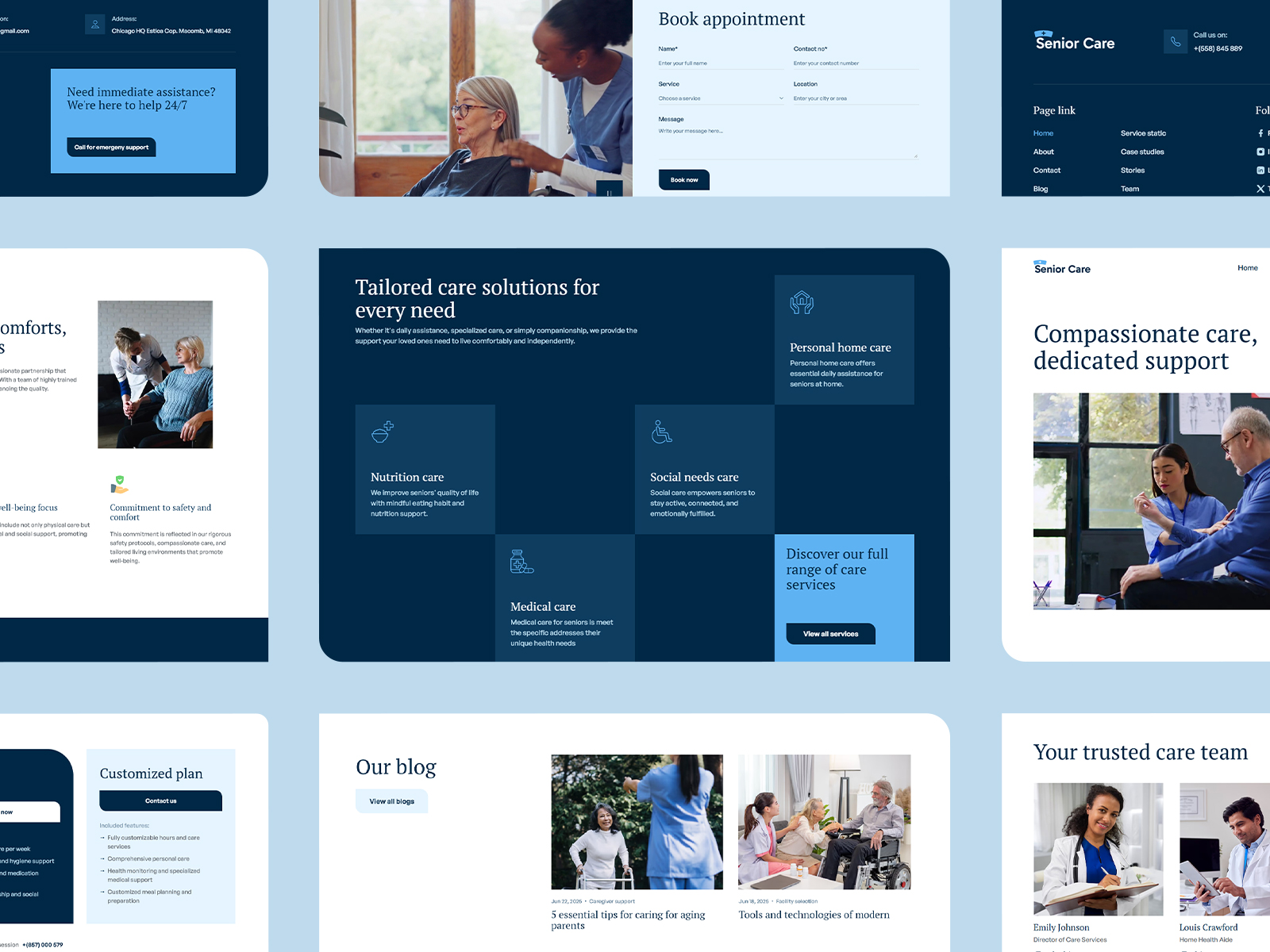 elder care and nursing template