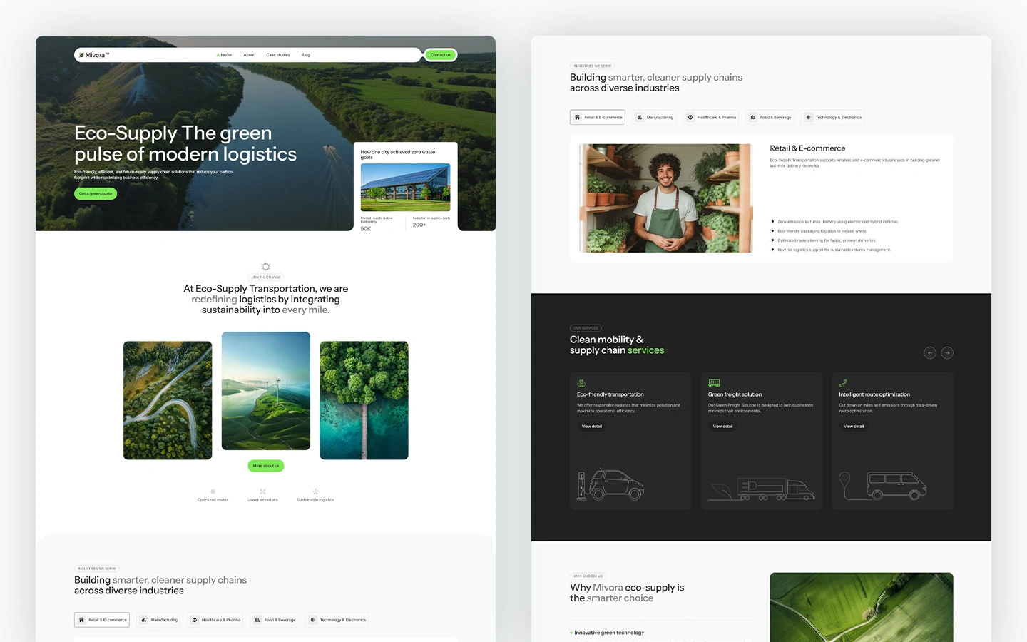eco friendly web design template