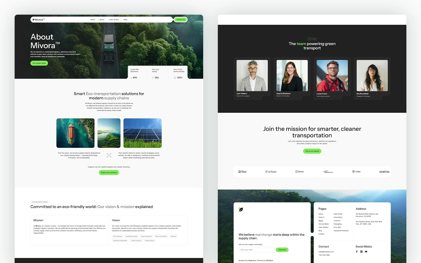 green lifestyle website template