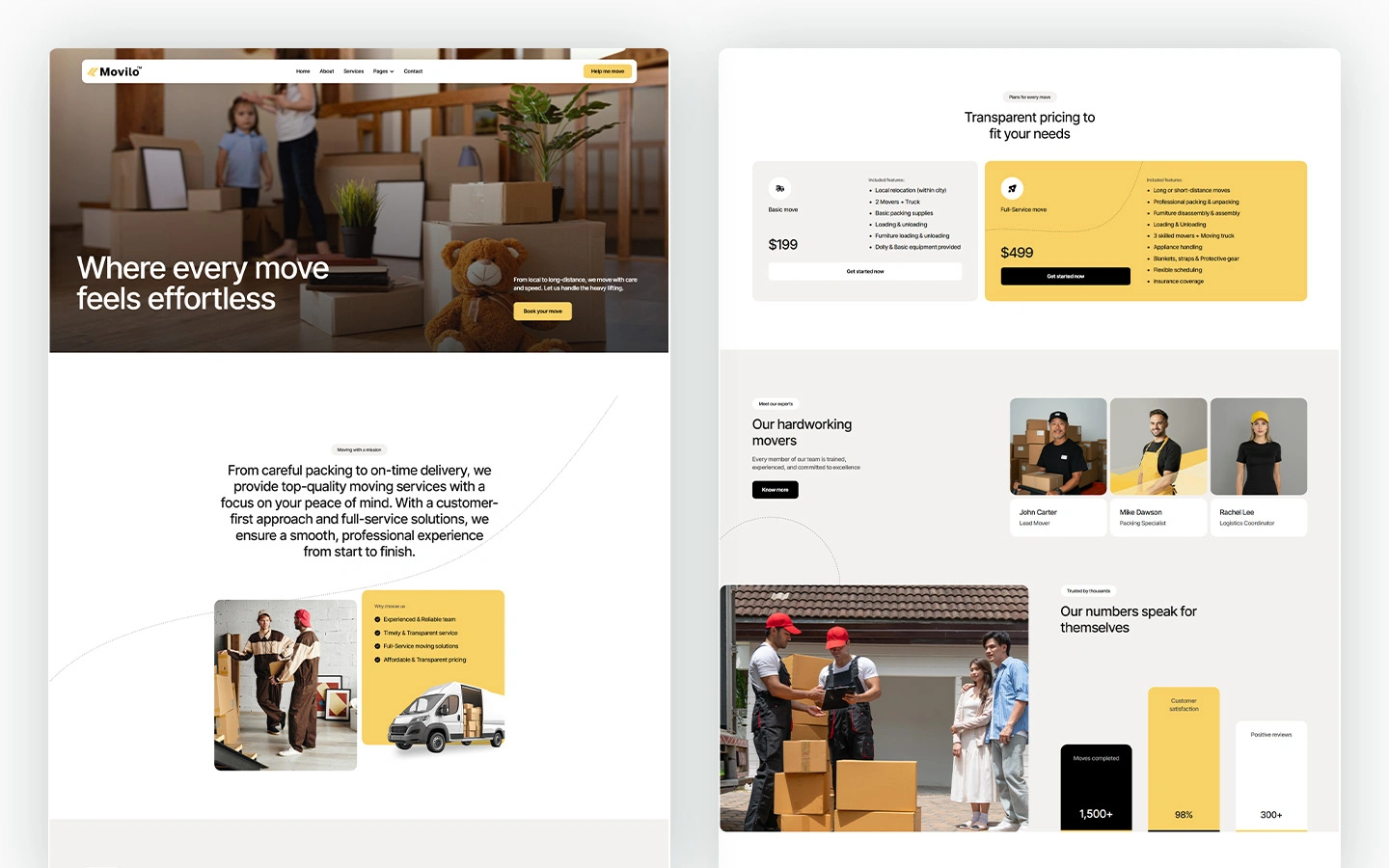 residential moving service website