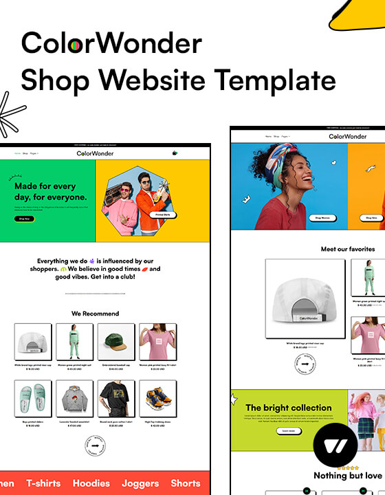 colorwonder accessories website template