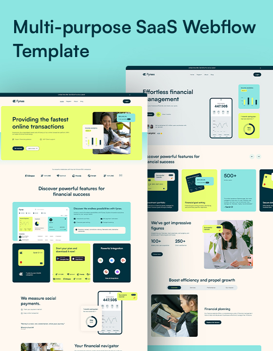 multi purpose saas webflow template