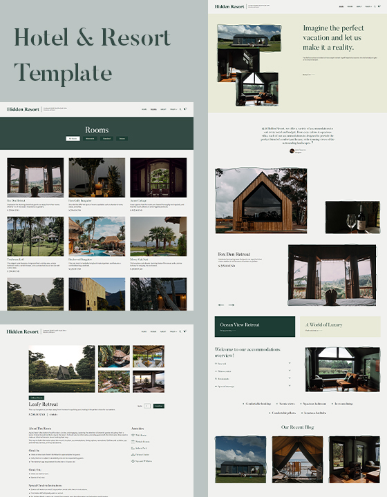 online hotel booking website template