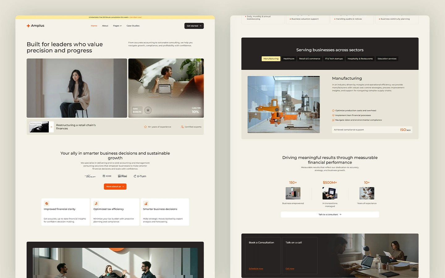 consulting service webflow template