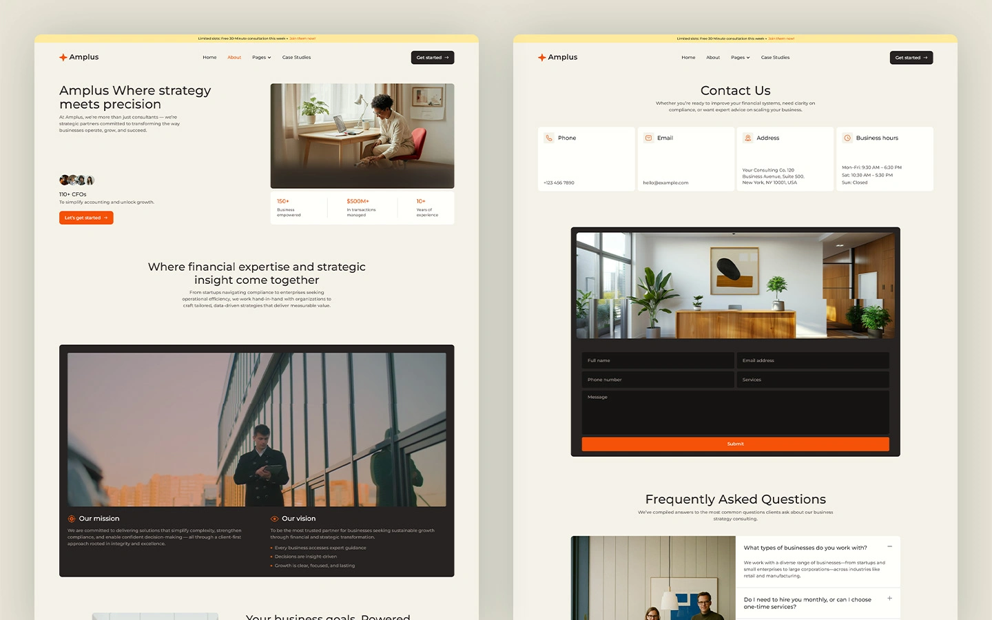 corporate consulting webflow template