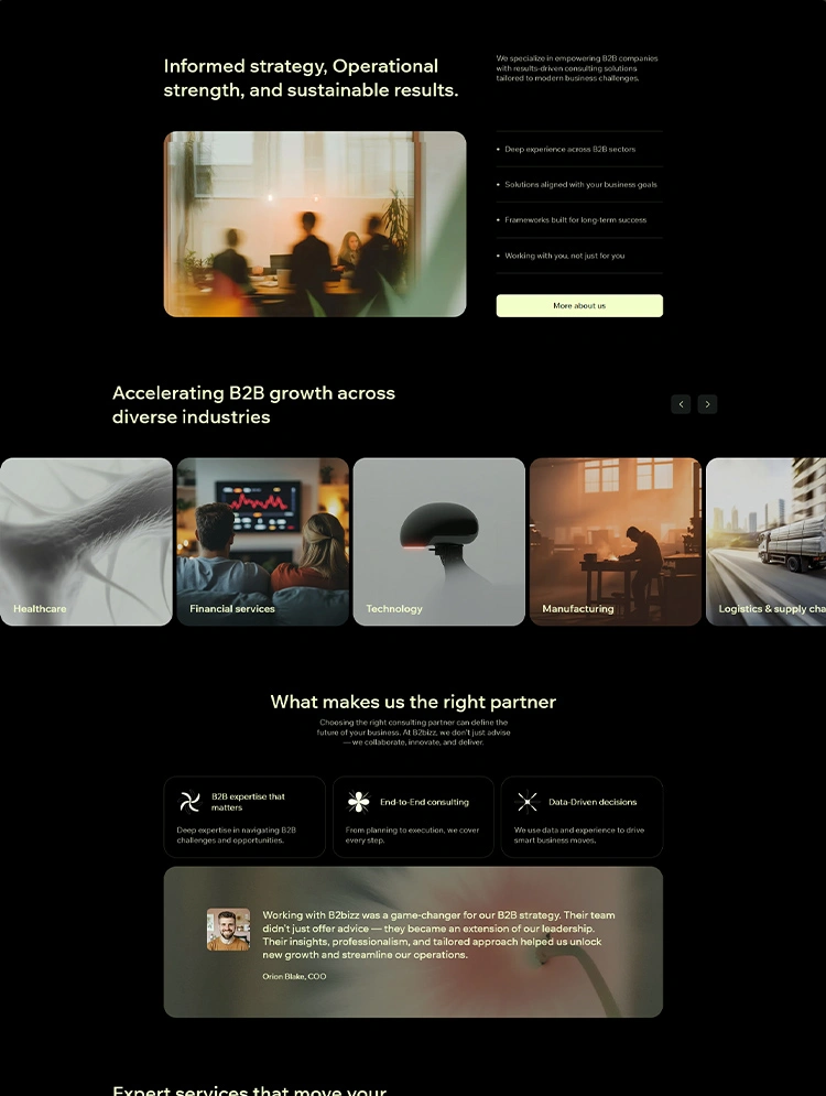 modern business consulting webflow template